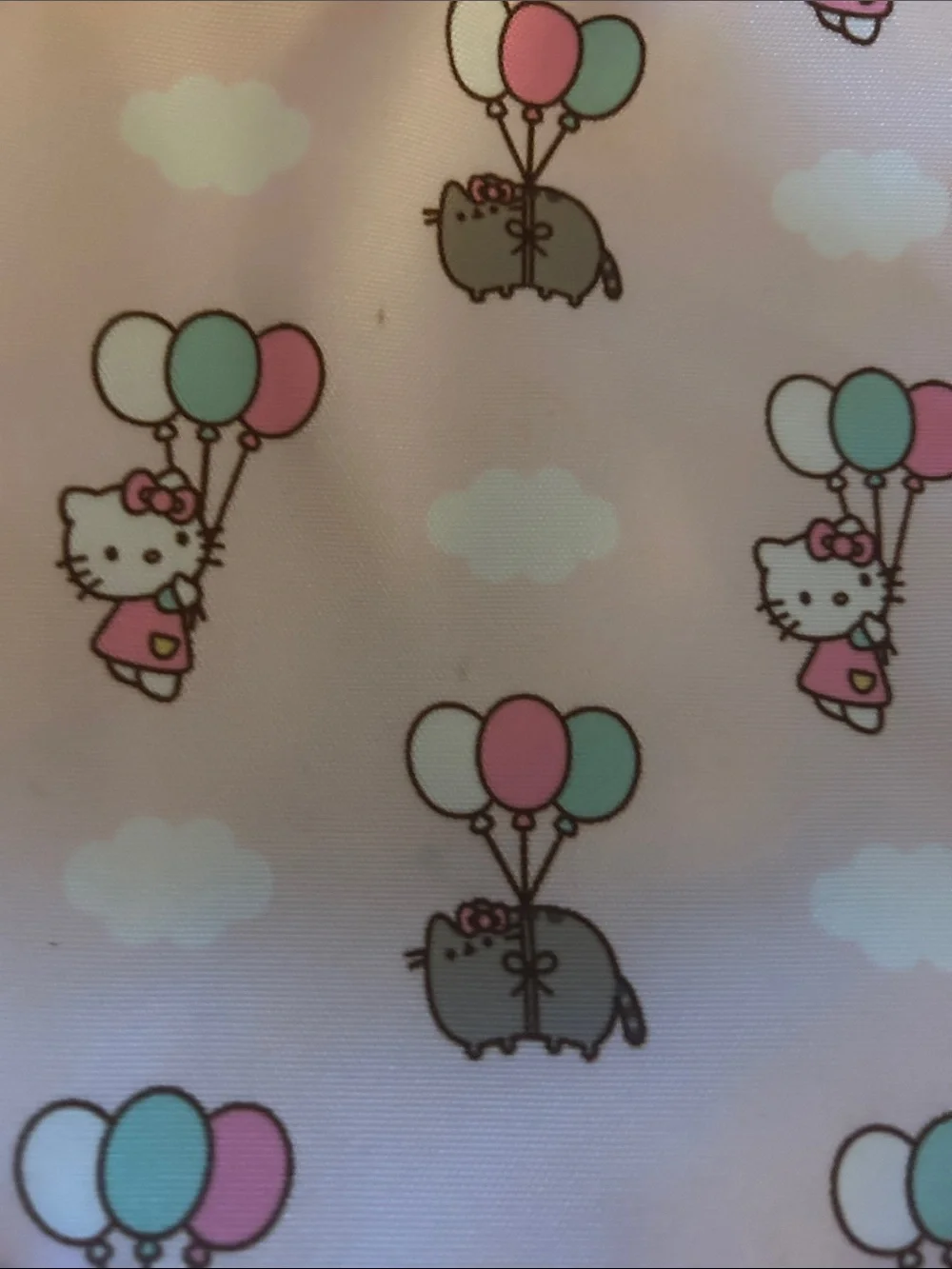 Hello Kitty and Pusheen Pink Kids Tote Bag with Balloon Print